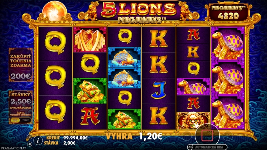 Téma a symboly 5 lions megaways™