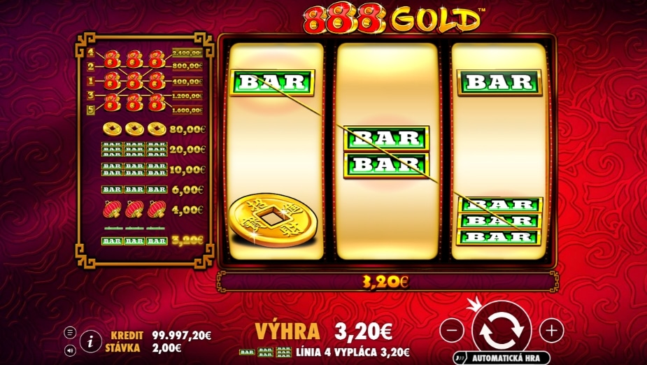 Téma a symboly 888 Gold™ (Excluding Korea)