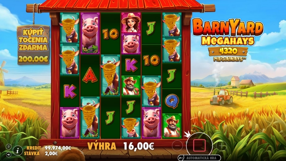 Téma a symboly Barnyard Megahays Megaways™