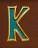 Symbol Písmeno K automatu Riches of Ra od Play’n GO