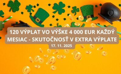 Žrebovanie Extra výplaty láka aj tento pondelok