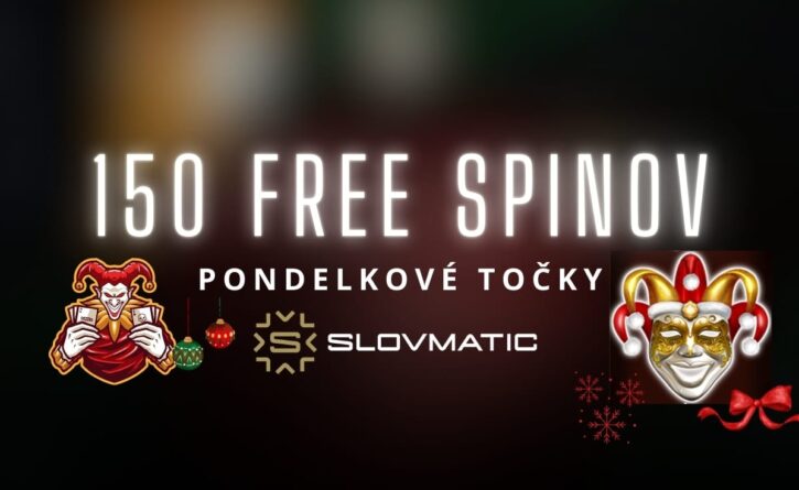 150 free spinov v Slovmatic - pondelkové točky