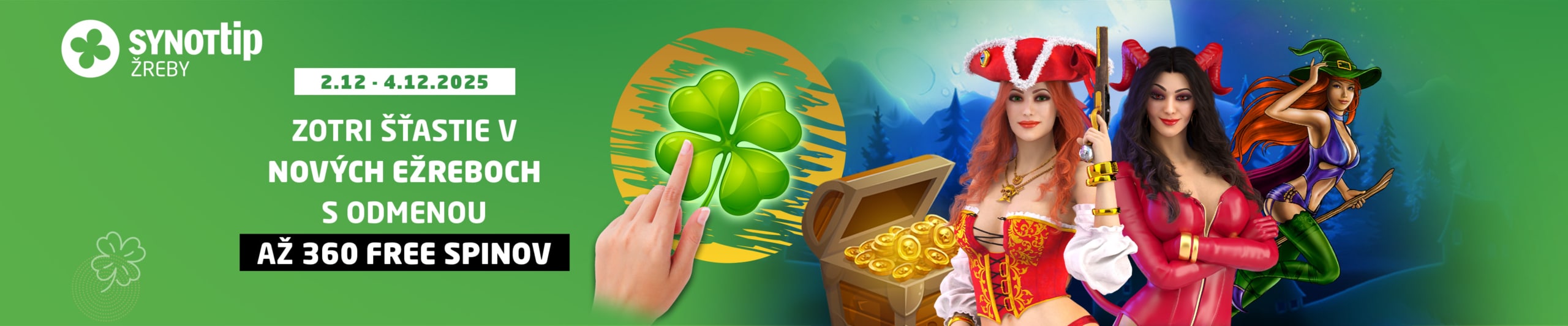 360 free spinov v Synottipe