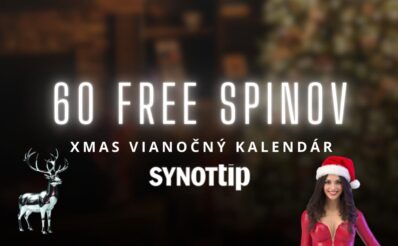 60 free spinov - vianočný kalendár v Synottip kasíne