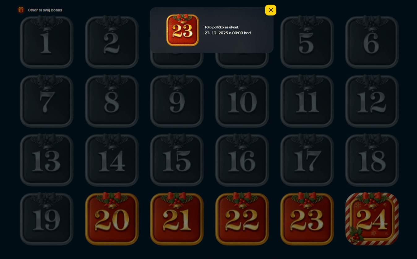 Advetný kalendár v Sazkahry