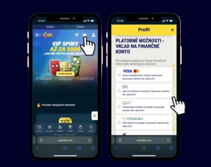 platobné možnosti SazkaHry