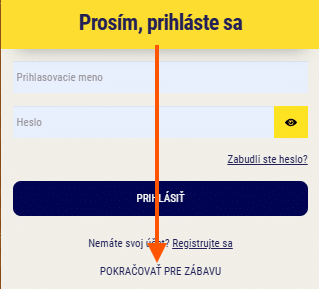 pokračovať pre zábavu