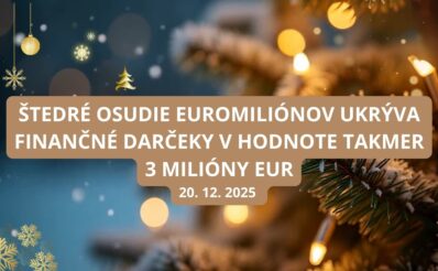 Predvianočné osudie Euromiliónov je naozaj štedré