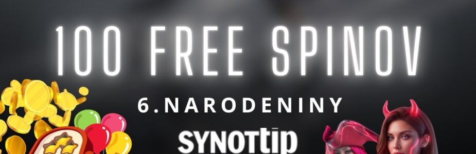 100 free spinov v Synottip kasíne