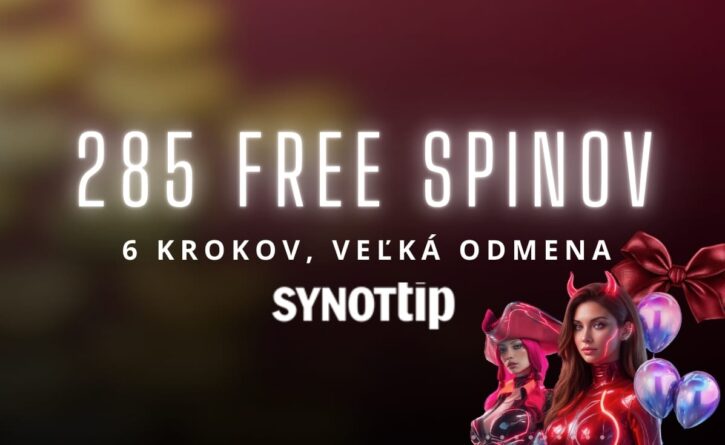 285 free spinov v Synottip kasíne