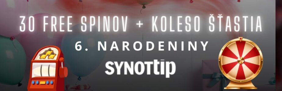 30 free spinov + koleso v Synottip kasíne