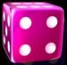 Symbol Ružová kocka so 4 automatu Respin Joker 243 Dice od Synot