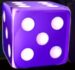 Symbol Fialová kocka s 5 automatu Respin Joker 243 Dice od Synot