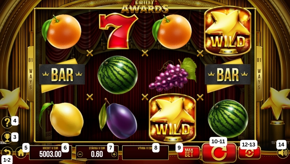 Ako hrať online herný automat Fruit Awards