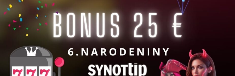 Bonus 25 € v Synottip kasíne