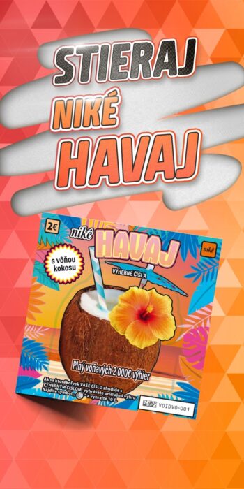 Predná strana stieracieho žrebu Niké Havaj