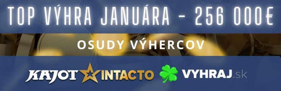Top výhra januára v KajotIntacto online kasíne