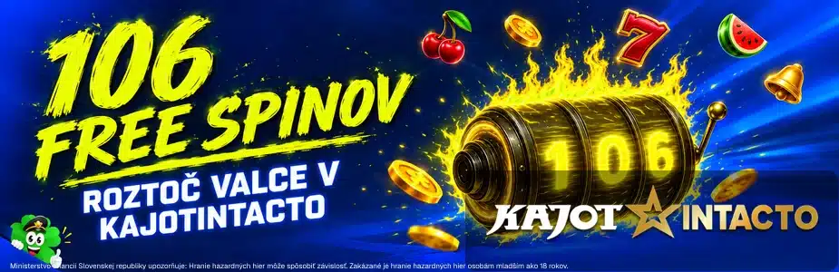 106 free spinov v KajotIntacto