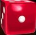 Symbol 1 na červenej kocke automatu 81 Dice Awards od Synot