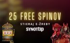 Synottip: 25 free spinov vo februárovej stieracej výzve!
