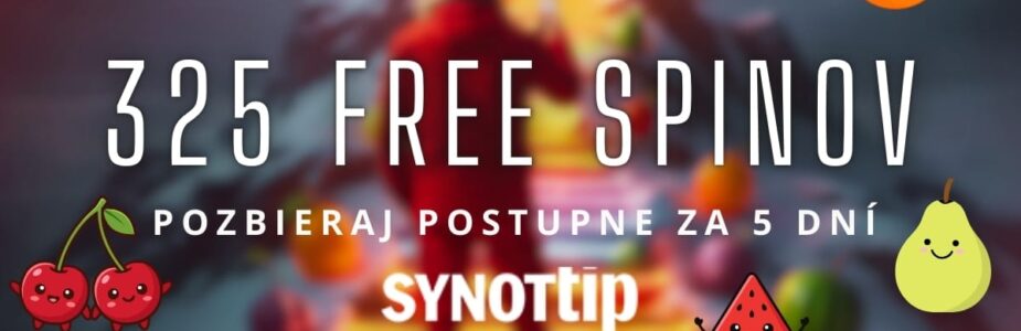 325 free spinov v Synottip kasíne