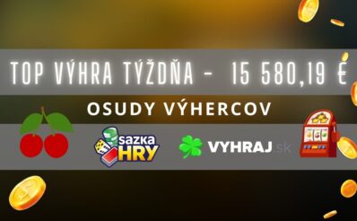 Top výhra týždňa v Sazkahry kasíne