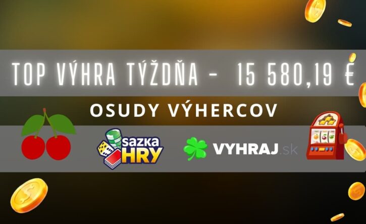 Top výhra týždňa v Sazkahry kasíne
