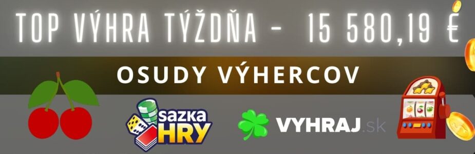 Top výhra týždňa v Sazkahry kasíne