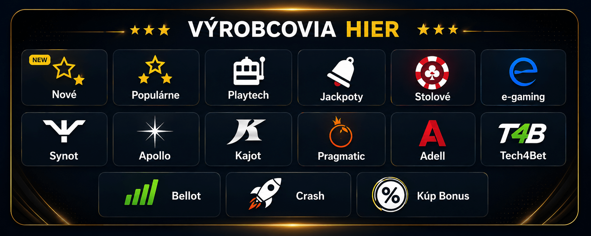 výrobcovia v Doxxbet kasíne