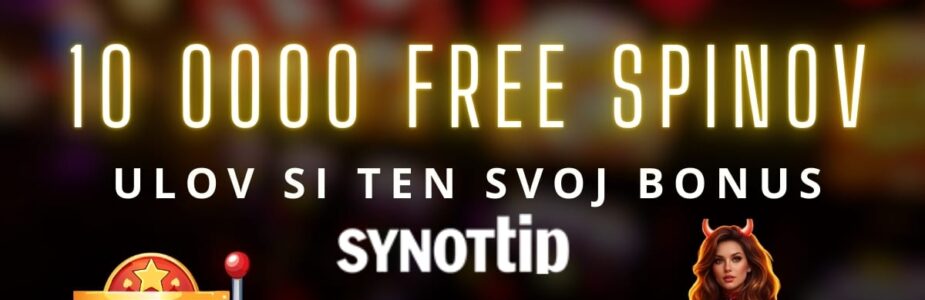 10 000 free spinov v Synottip kasíne