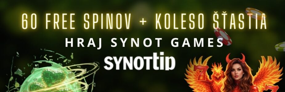 60 FS + koleso šťastia v Synottip kasíne