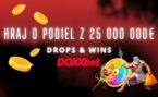 Drops & Wins: Hraj o podiel z 25 000 000 € v DOXXbet