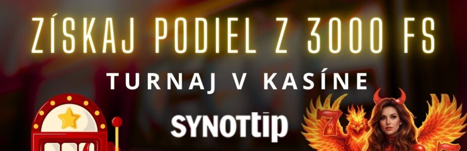 Turnaj o 3000 free spinov v Synottip kasíne