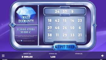 Žreb Malé Diamanty predná strana zotretá