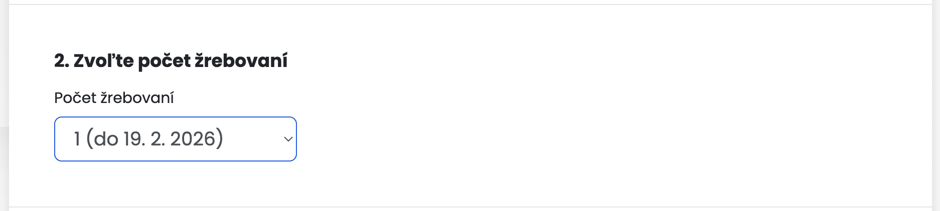 Počet žrebování Všetko alebo nič