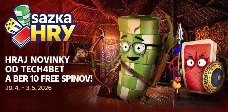 10 free spinov na novinkách v SazkaHry