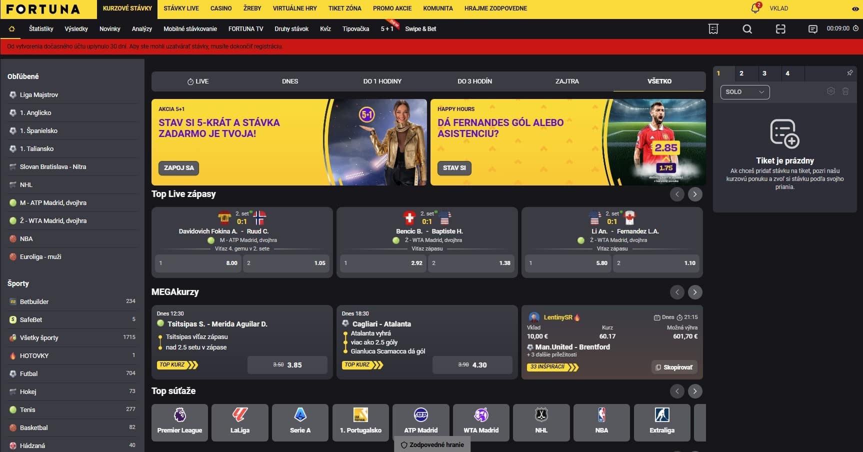 Kurzové stávkovanie vo Fortune