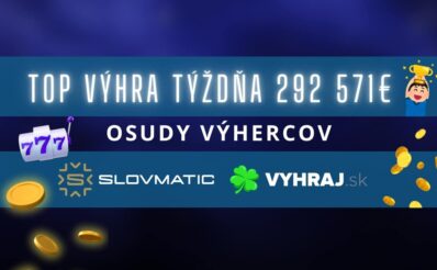 Top výhra 292 571 v Slovmatic kasíne