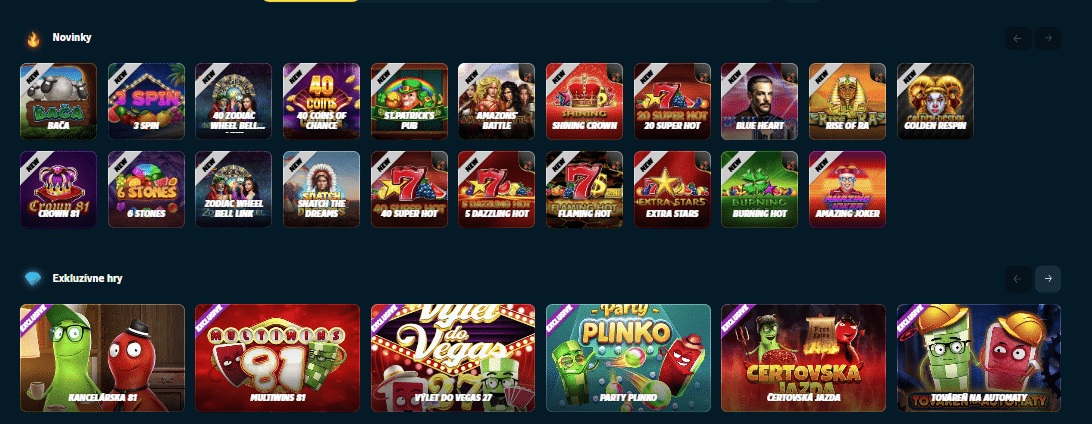 Vyber si hru ktorú chceš vyskúšať