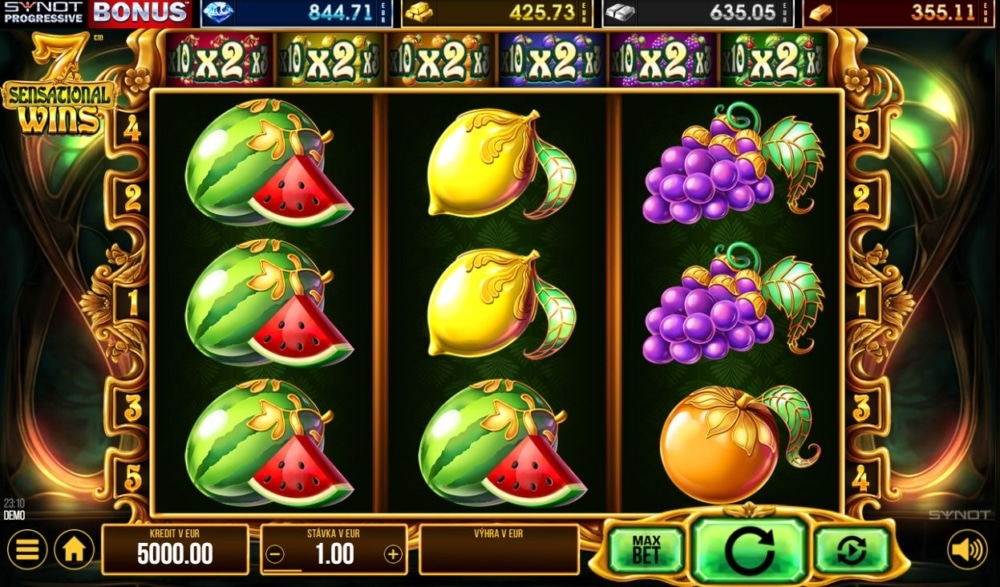 Online hrací automat 7 Sensational Wins