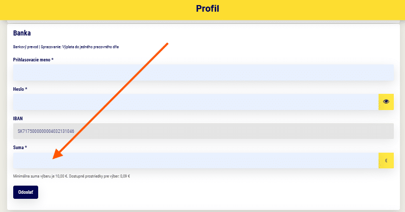 Zadaj sumu v Sazkahry