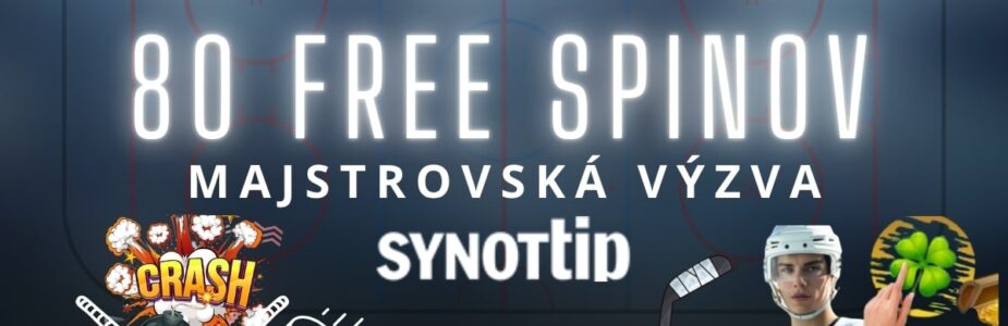 80 free spinov - Majstrovská výzva v Synottipe
