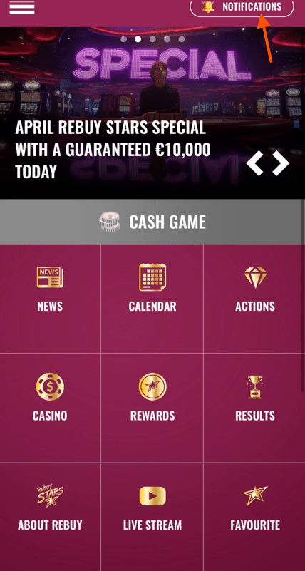 Nastav si upozornenia v Rebuy Stars