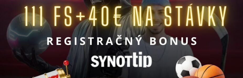 Registračný bonus v Synottipe