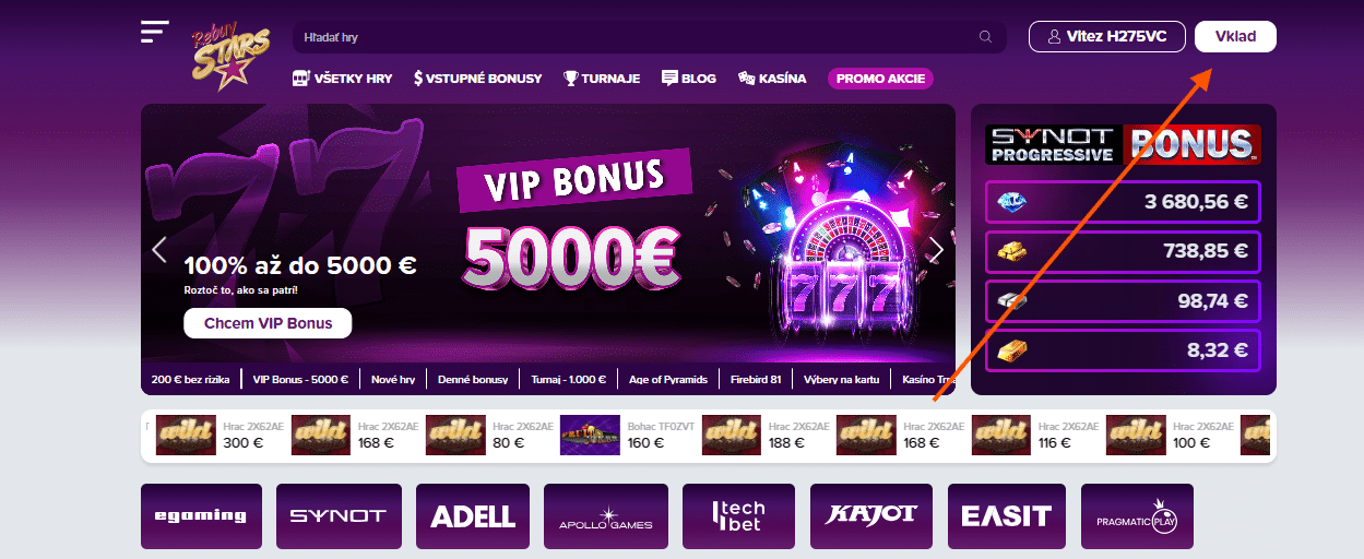 Vklad v Rebuy Stars
