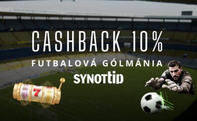 Futbalová golmania Cashback 10% v Synottipe