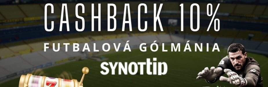 Futbalová golmania Cashback 10% v Synottipe