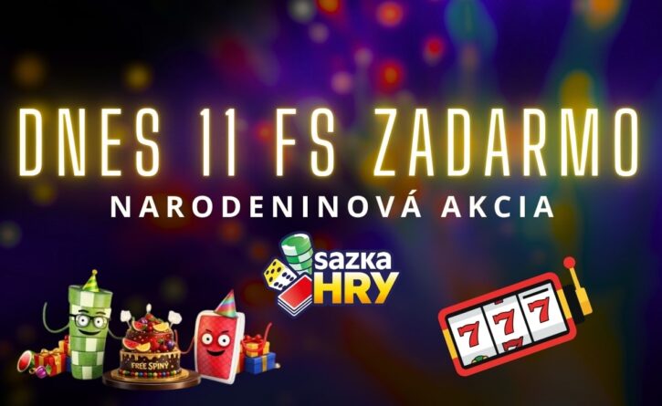 Narodeniny - 11 free spinov v SazkaHry