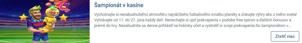 Śampionat v kasine Tipsport