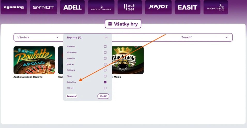 Stolové hry v RebuyStars kde nájdeš